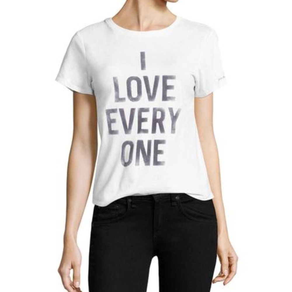 CINQ A SEPT I love Everyone Cotton Tee